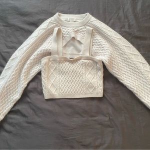 Knit set in light beige